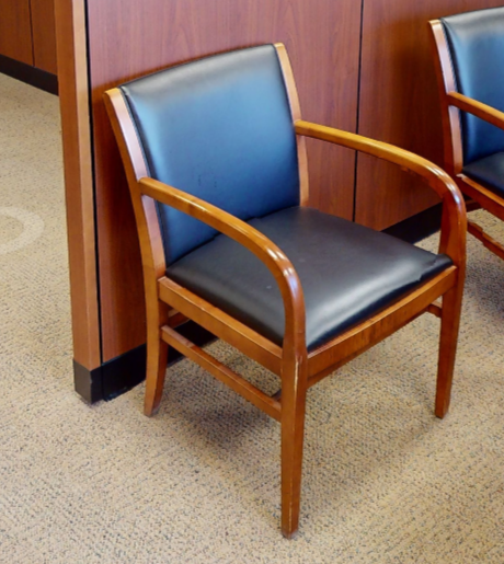 Black Leather guest chair