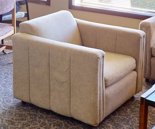 Beige lounge chair