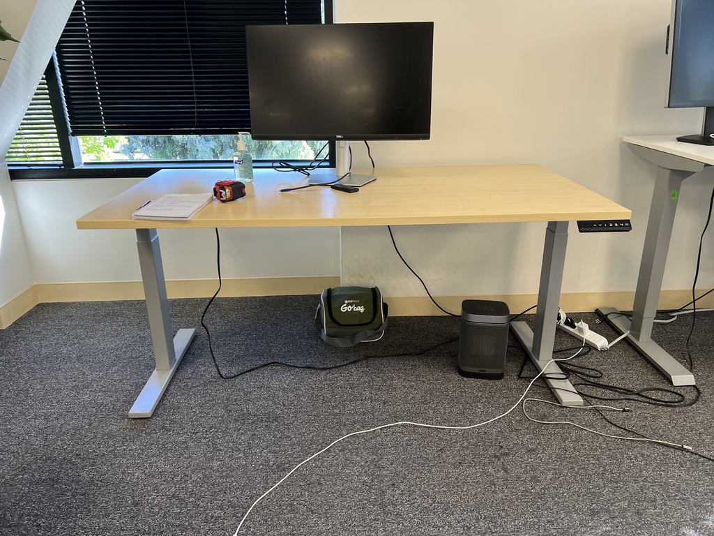 Sit/Stand Desk - Wood top / metal base