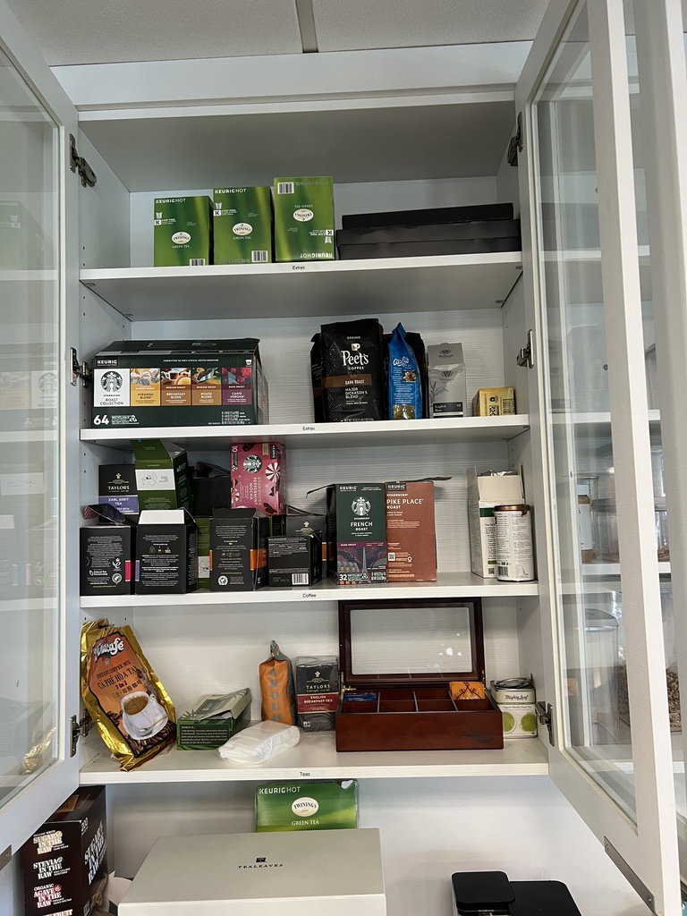 Misc condiments (kcups, tea, etc)