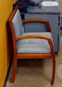 Grey with arms guest chair