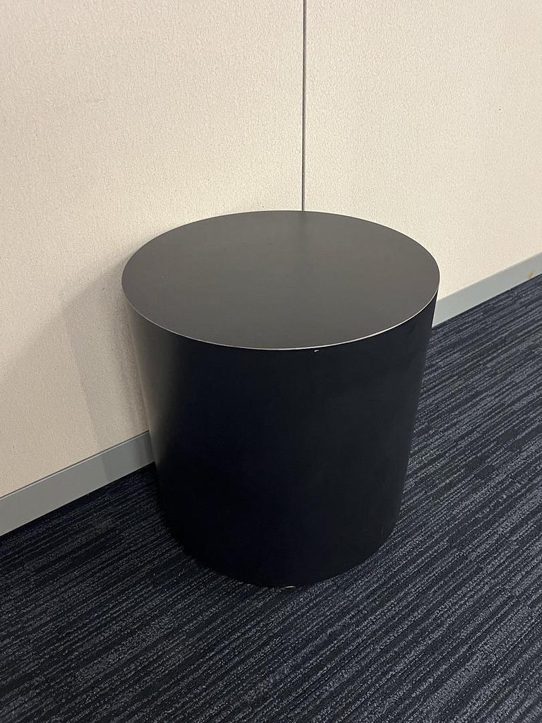 Round Cylinder Side Table - black 20 D