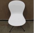 SWIVEL SIDE CHAIR, PLASTIC SEAT/ BACK, METAL LEGS