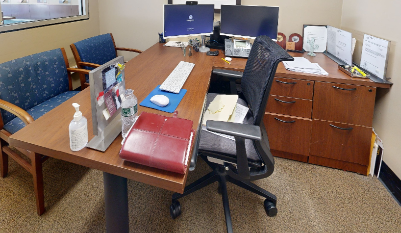 L-shaped desk