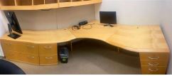 L-shaped desk, long on left side