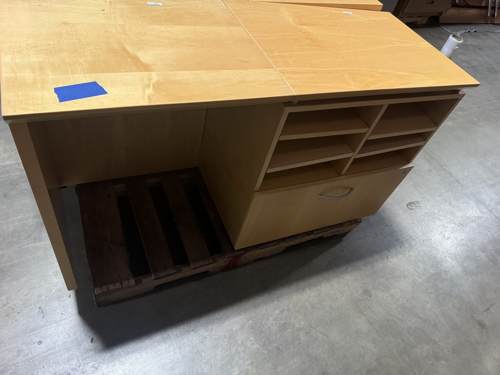 Lateral File w/ 3 Shelves (w/ Left Hand Corner Table)