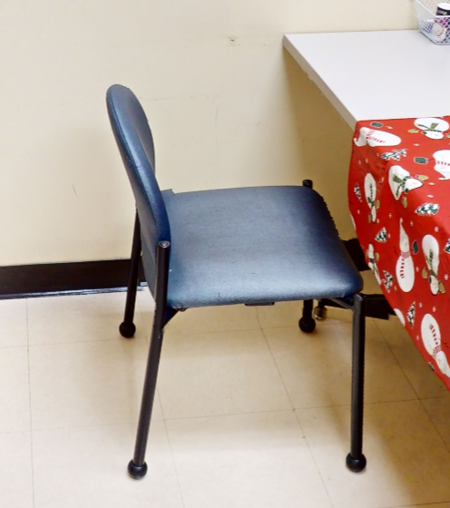 Grey-blue side chair