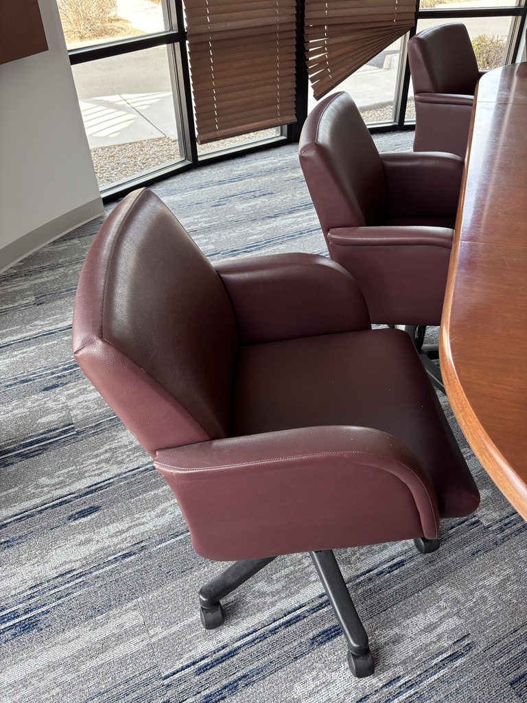 Red Rolling Conference Chairs