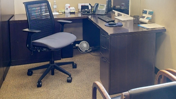 L-shaped desk