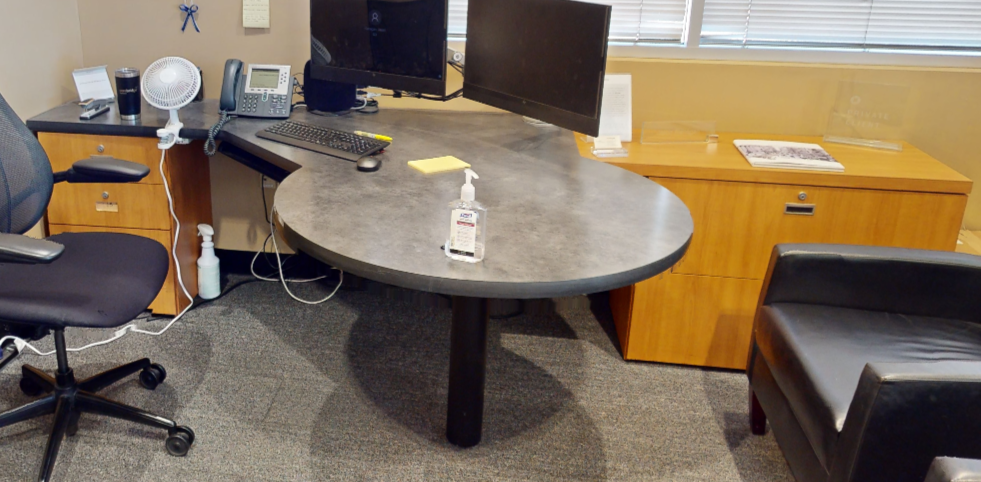 L-shaped desk