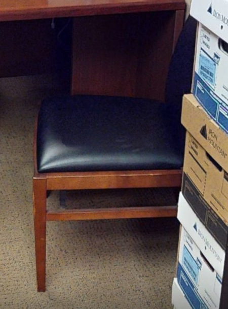 Black side chair no arms