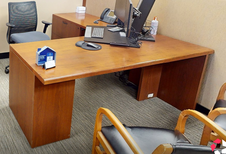 L-shaped desk