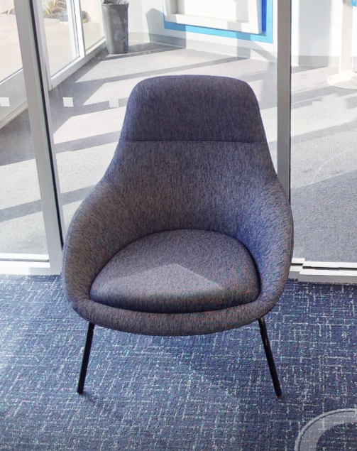 Blue lounge chair