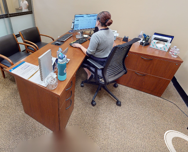 L-shaped desks
