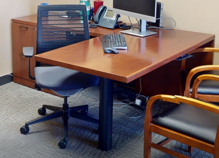L-shaped desk