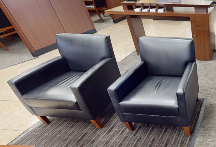 Black lounge chair