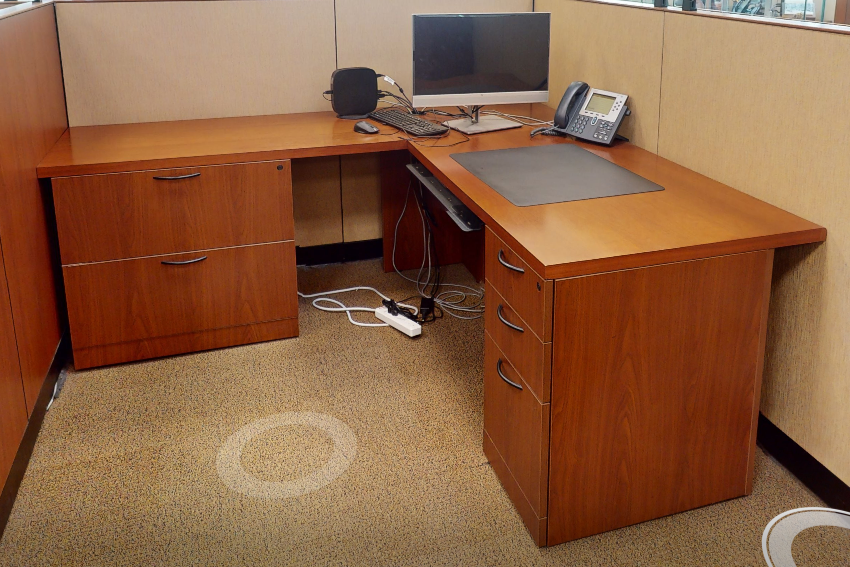 L-shaped desk