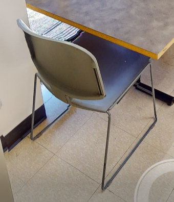 Black side chair no arms