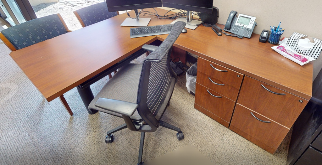 L-shaped desk