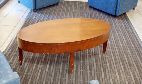 Oval coffee table, wood