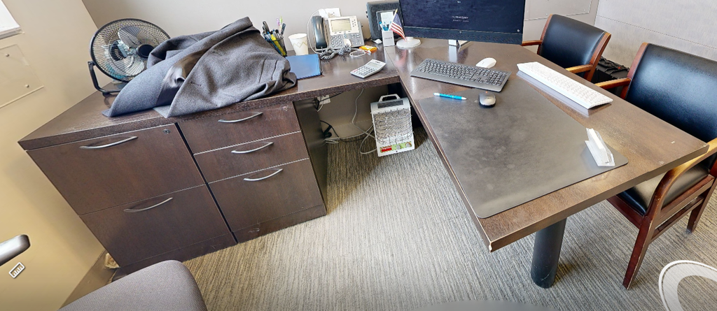 L-shaped desk