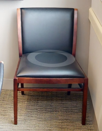 Black side chair no arms