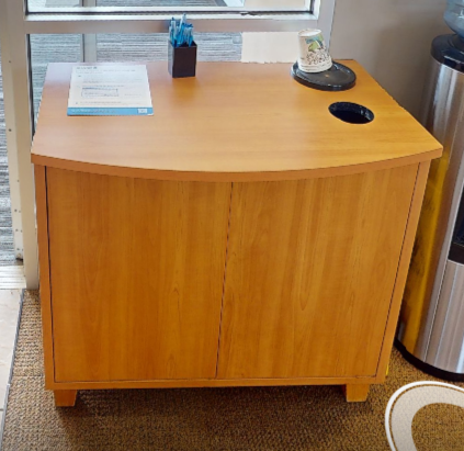 Coffee station cabinet, wood