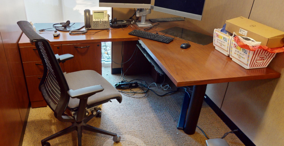 L-shaped desk