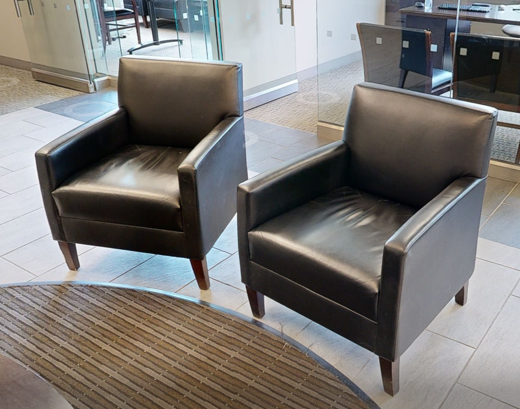 Black lounge chair