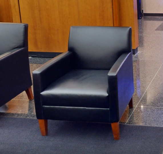 Black lounge chair