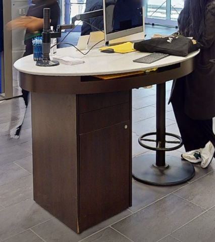Pedestal desk 2D