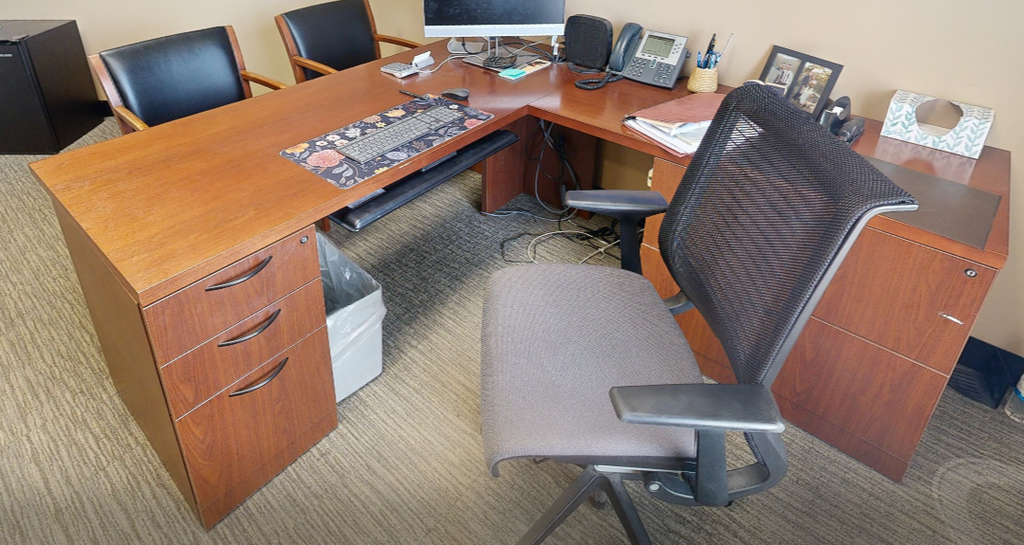 L-shaped desk