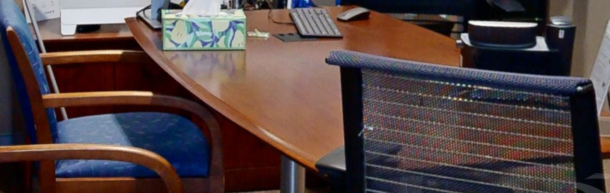 Wood credenza, conference