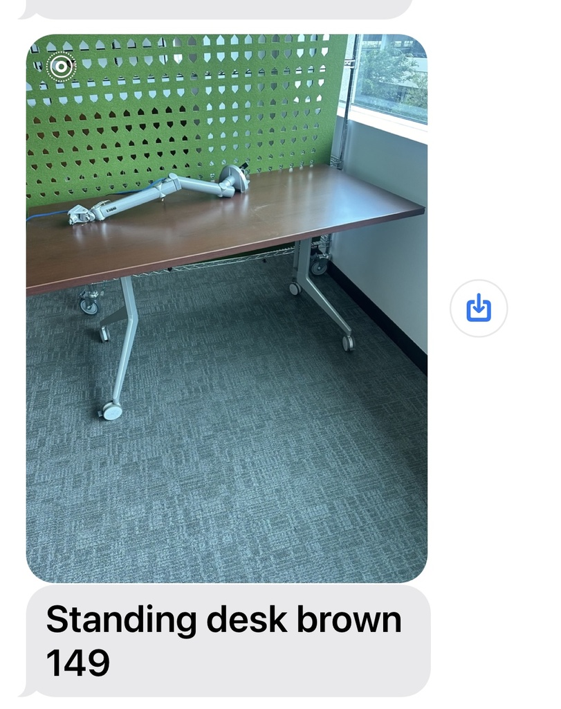 Standing Desk brown Haworth