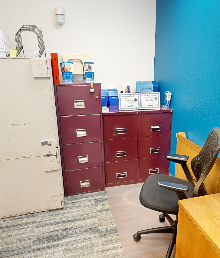 3H Burgandy File Cabinet