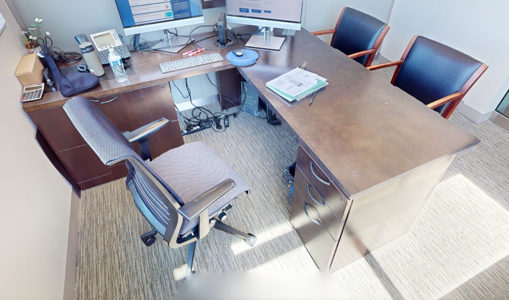 L-shaped desk