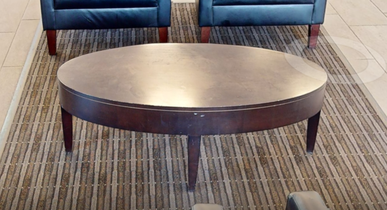 Oval coffee table