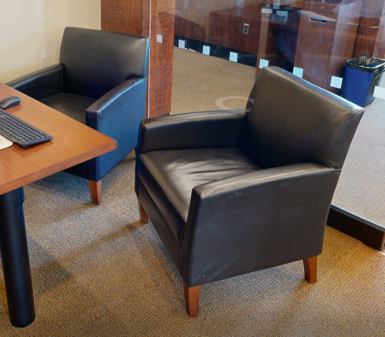 Black lounge chair