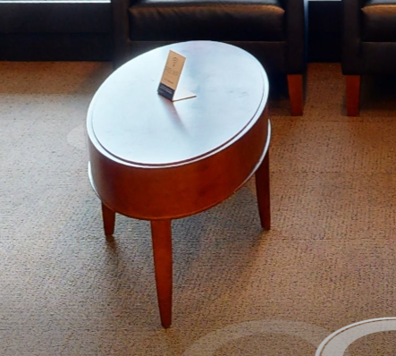 Oval wood coffee table