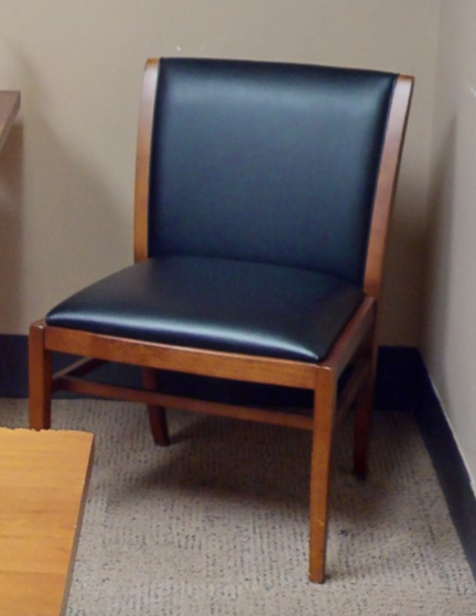 Black side chair no arms