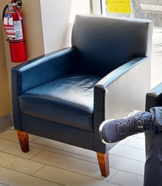 Navy lounge chair