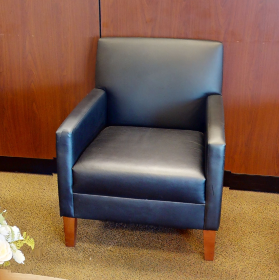 Black lounge chair