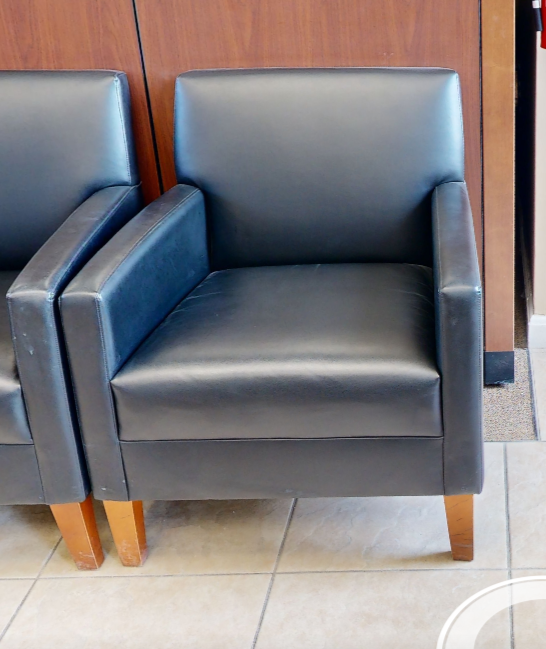 Black lounge chair