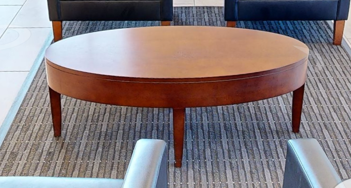 Oval coffee table, wood