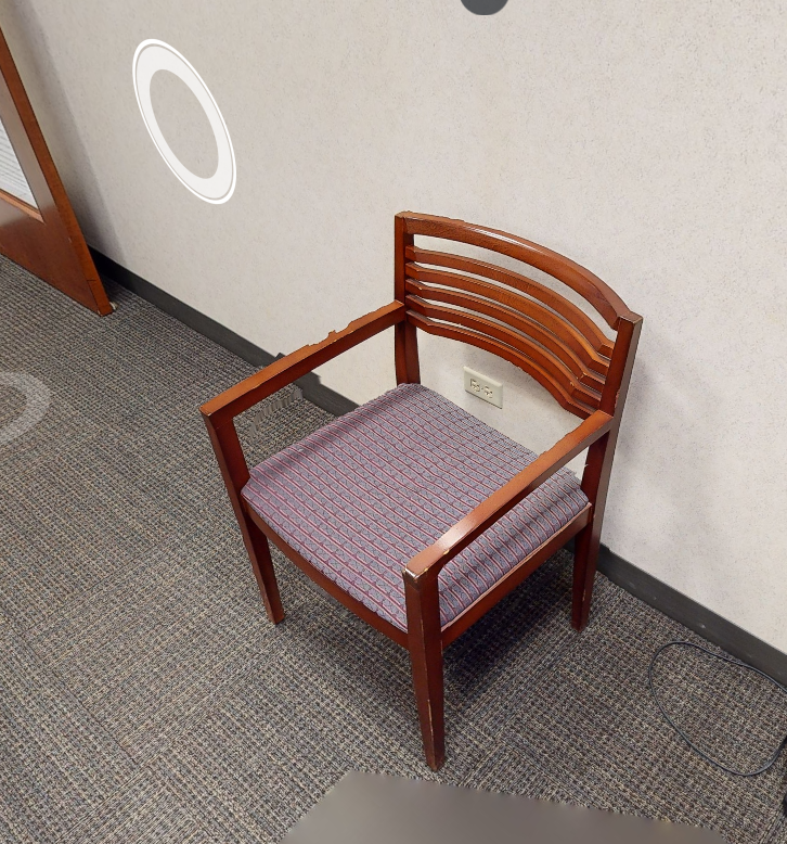 Purple Guest Chairs (dark wood)