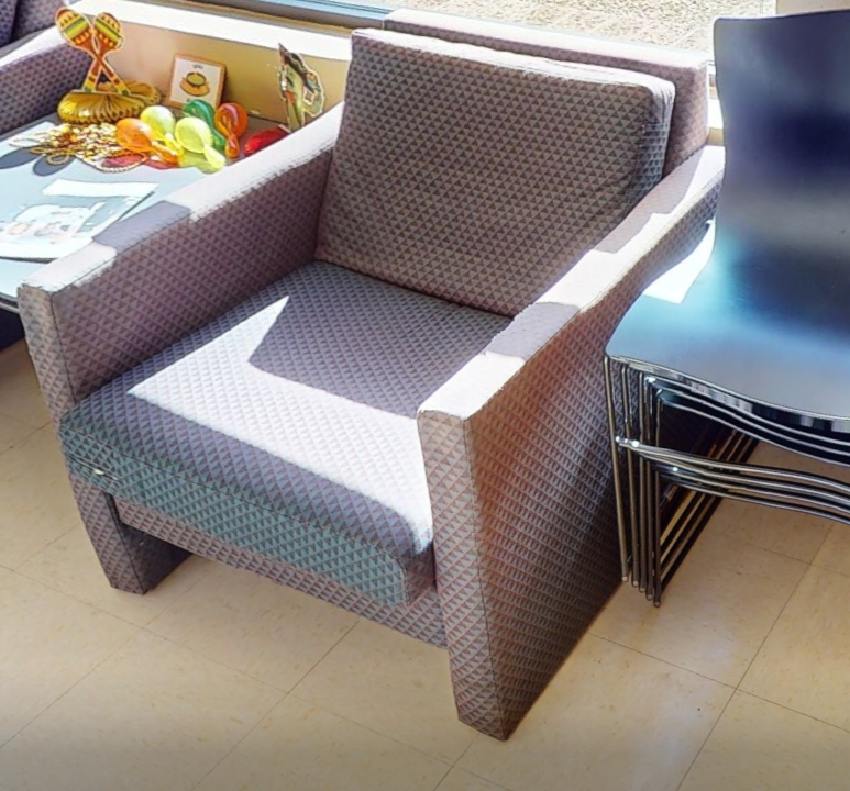 Purple lounge chair
