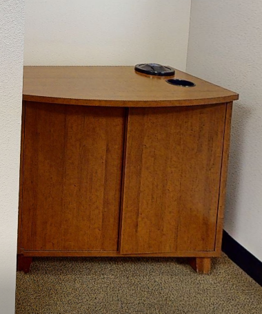 Coffee station wood cabinet