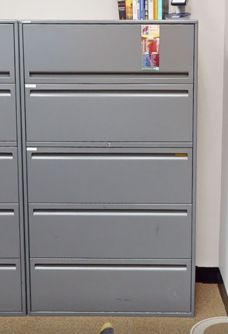 5D lateral file cabinet, grey