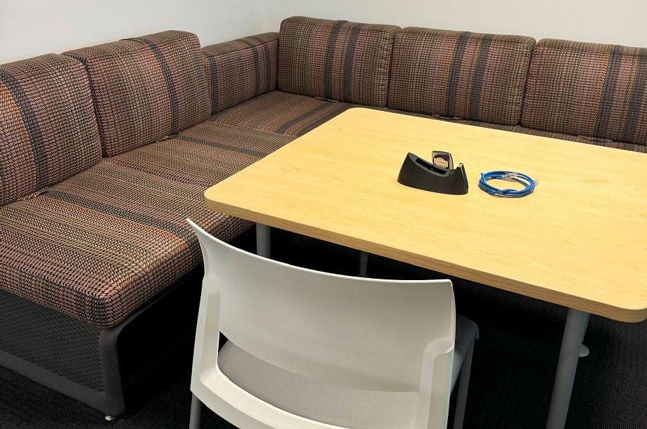 Lounge Sofa 3-seat corner with 2-seat Lounge brown striped