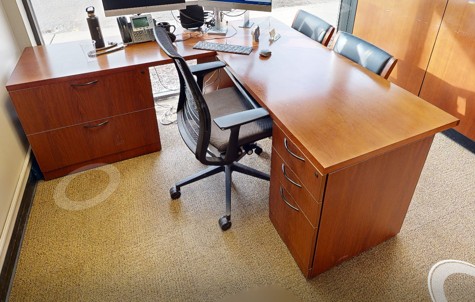 L-shaped desks